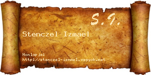 Stenczel Izmael névjegykártya